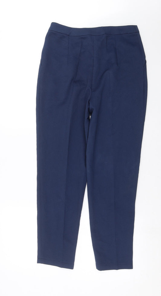TOVA Womens Blue Geometric Trousers Size 10 L28 in