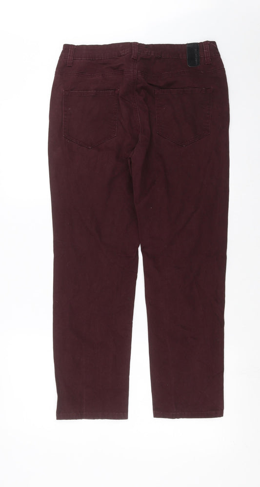 Marc Lauge Womens Purple Straight Jeans Size 14 L26 in