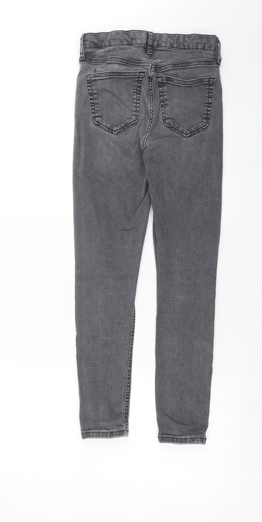 Topshop Womens Grey Denim Skinny Jeans Size 26 in L25 in