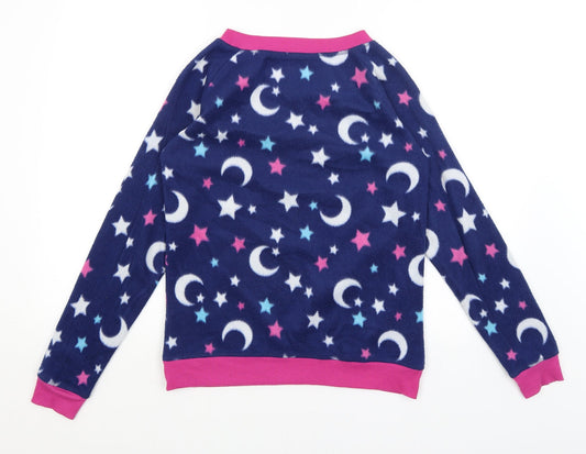 Adore Womens Blue Solid Top Pyjama Top Size 8 - Stars & Moons