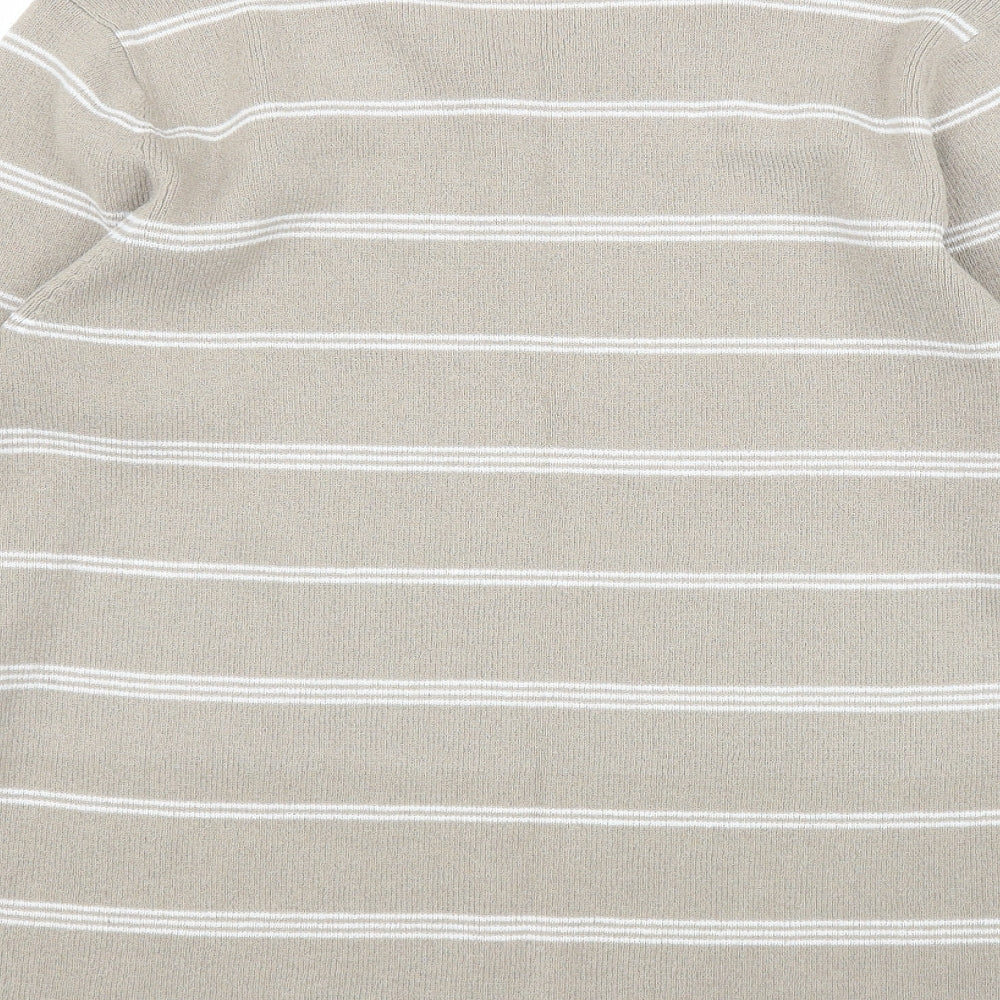 Berkertex Womens Beige Striped Pullover Jumper Size 16