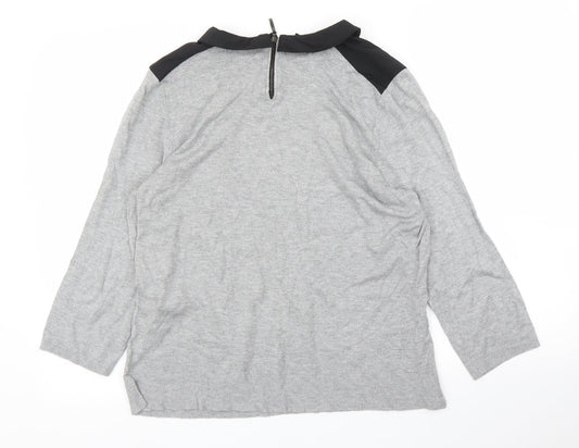 Papaya Womens Grey Basic Blouse Size 16