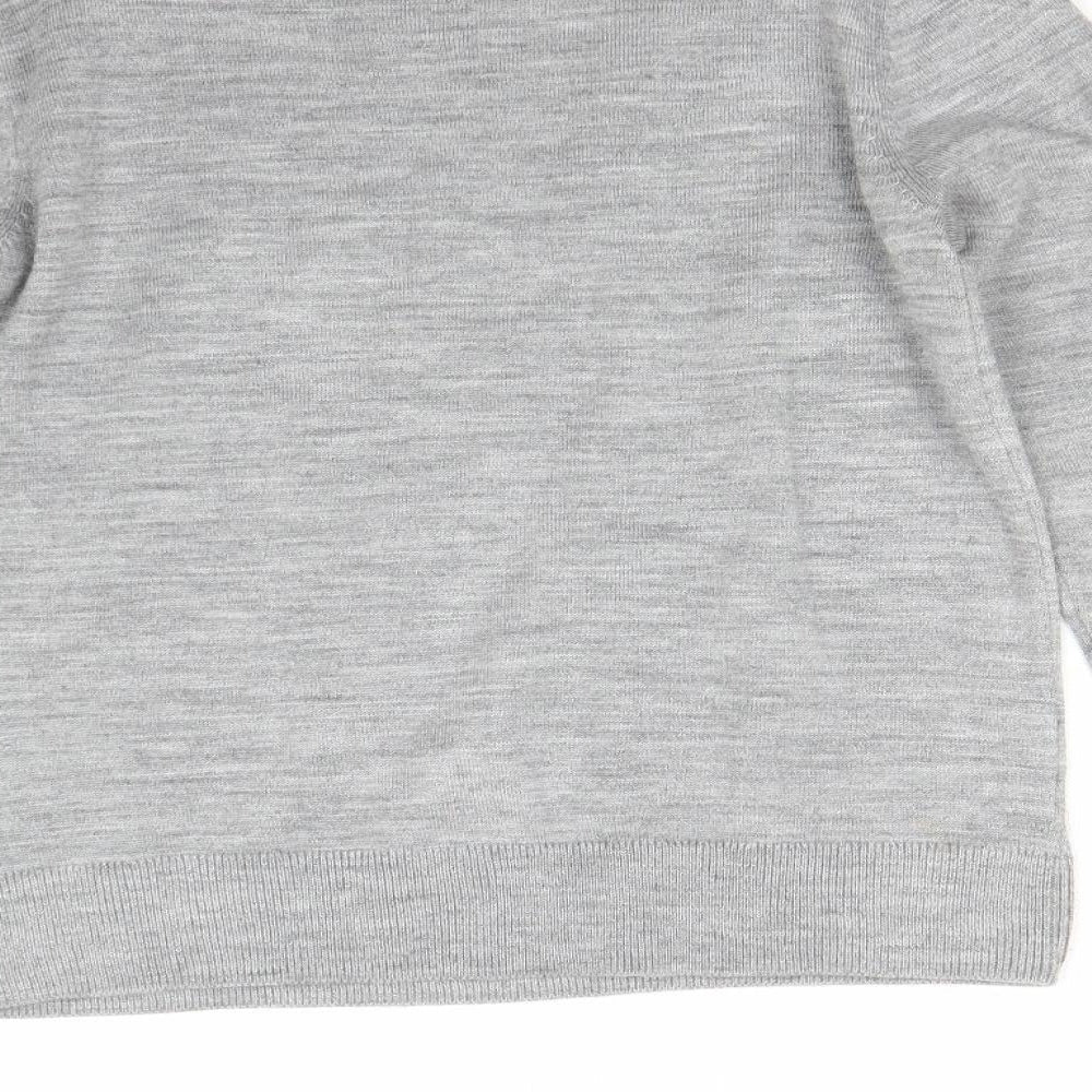 M&S Womens Grey Knit Pullover Jumper Size S