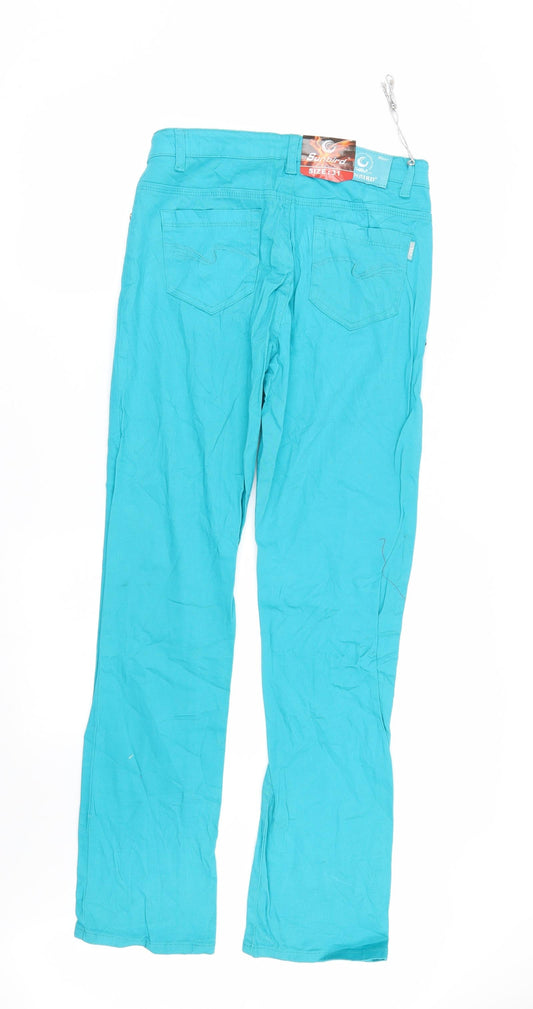 Sunbird Womens Green Denim Straight Jeans Size 31 L30 in
