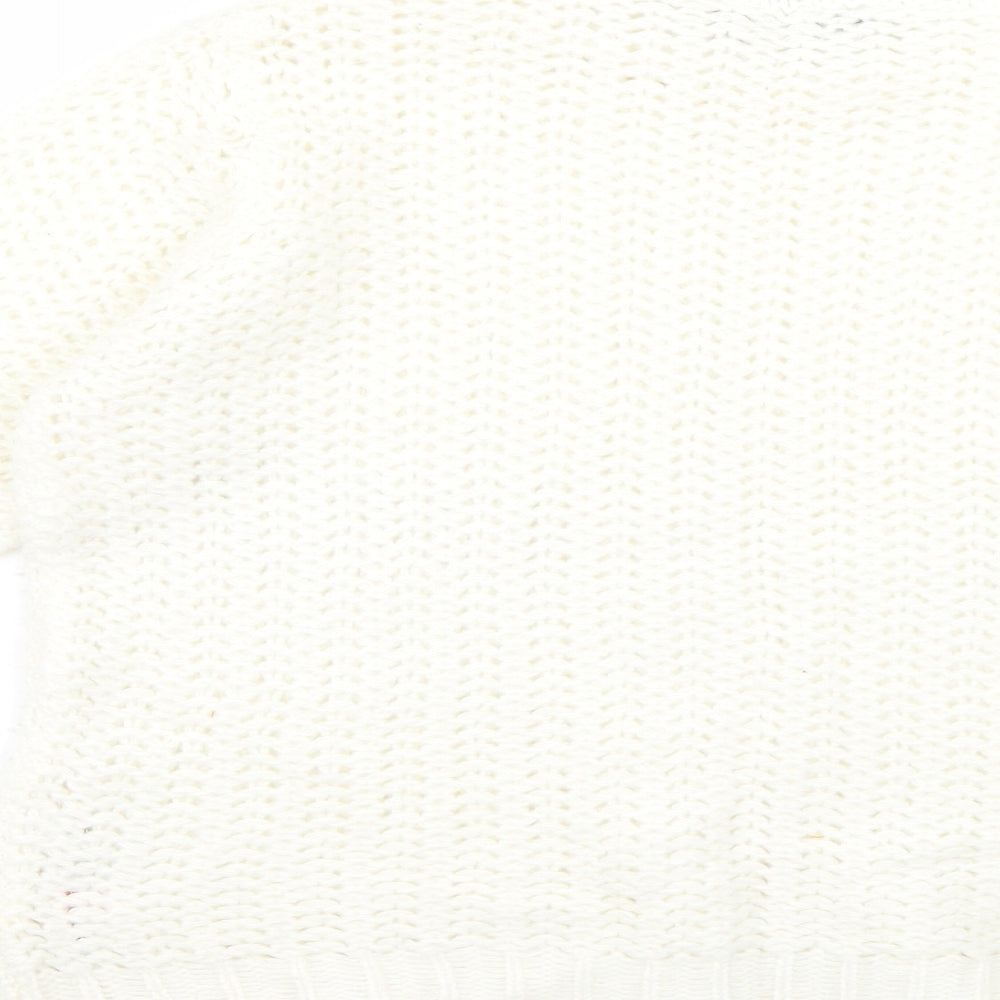 Dorothy Perkins Womens White Pullover Jumper Size 14