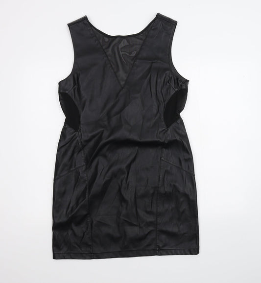 Miss Selfridge Womens Black A-Line Size 16