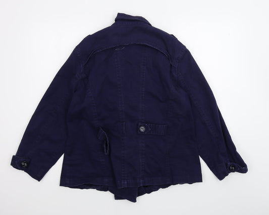 Agenda Womens Blue Jacket Size 18