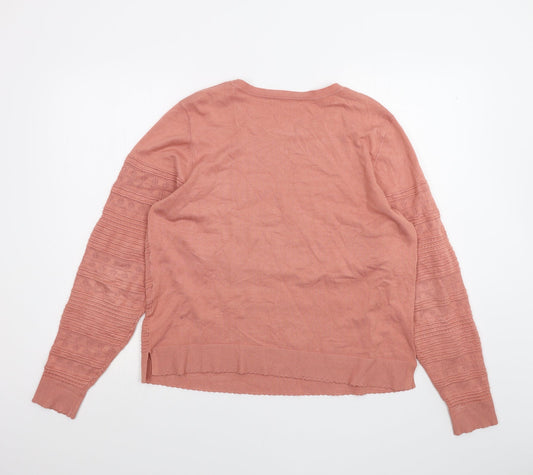 Oasis Womens Pink Basic T-Shirt Size XL