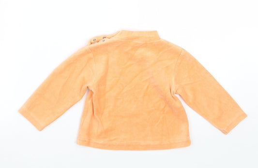 Yatsi Girls Orange Floral Pullover Jumper Size 12-18 Months
