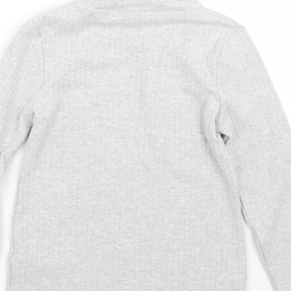 Marks and Spencer Girls Grey Pullover Jumper Size 9-10 Years