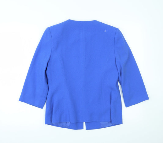 BM collection Womens Blue Jacket Blazer Size 10