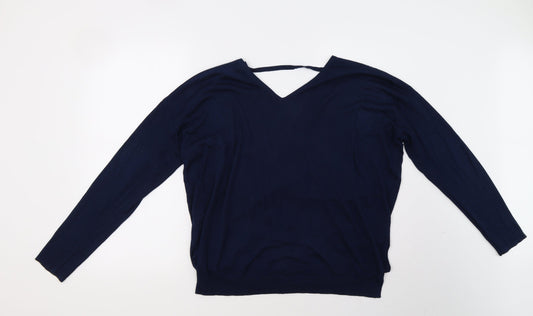 George Womens Blue Pullover Sweatshirt Size 16