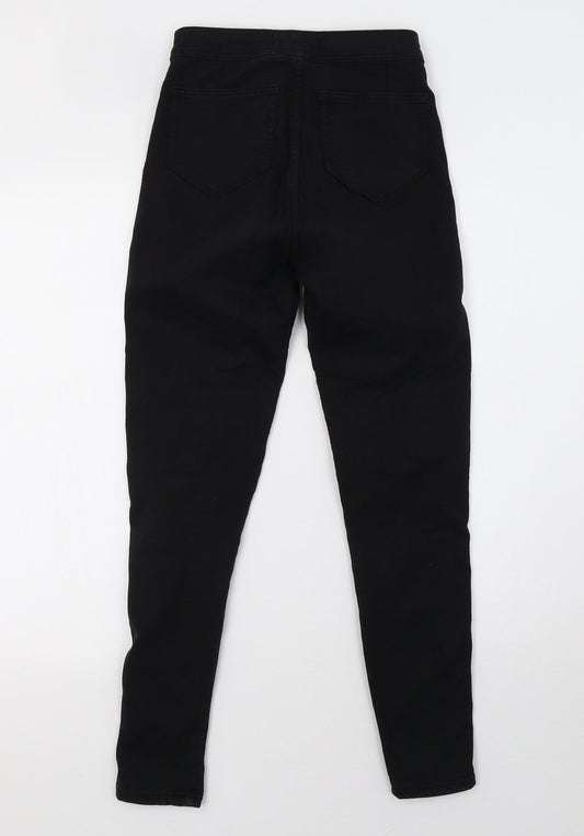 Bershka Womens Black Denim Skinny Jeans Size 6 L28 in