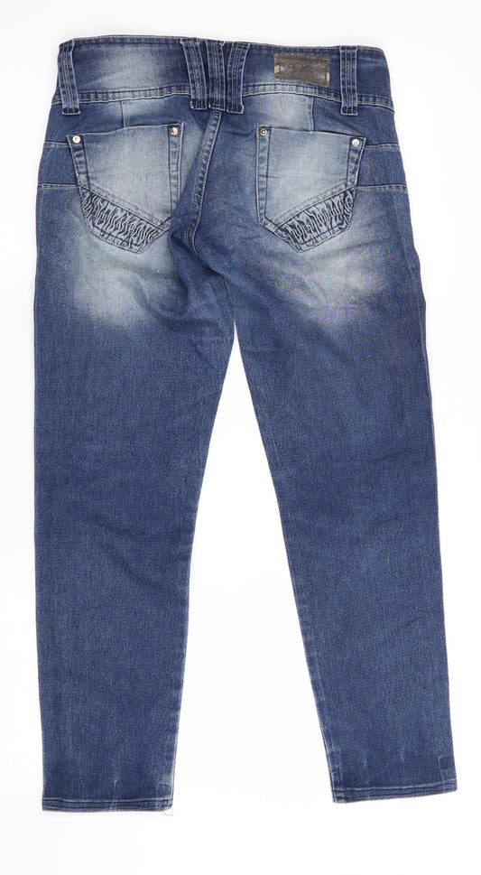 Handara Womens Blue Straight Jeans Size 8 L28 in
