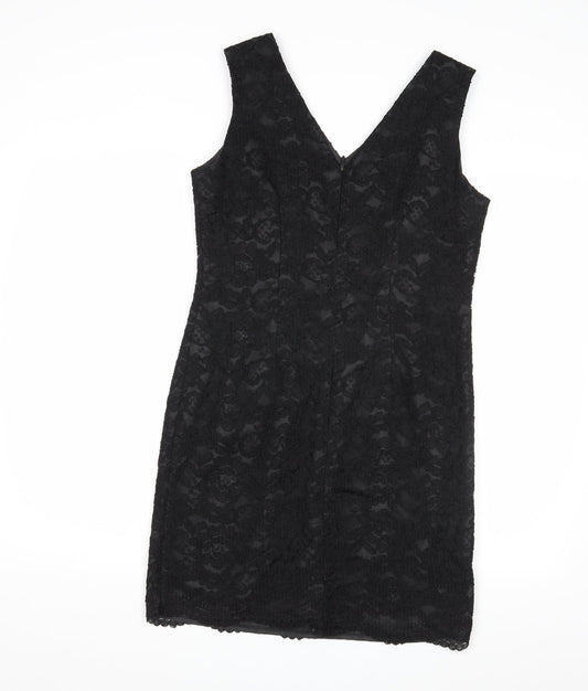 BHS Womens Black Floral A-Line Size 12
