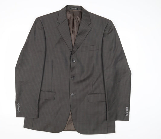 Concepts Mens Brown Striped Jacket Blazer Size 40