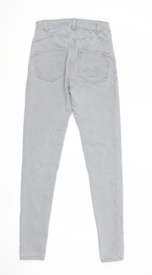 Primark Womens Grey Skinny Jeans Size 8 L28 in