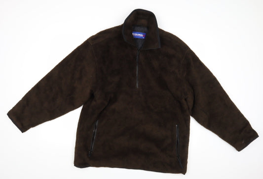 Global Adventure Mens Brown Overcoat Coatigan Size S