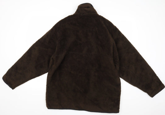 Global Adventure Mens Brown Overcoat Coatigan Size S