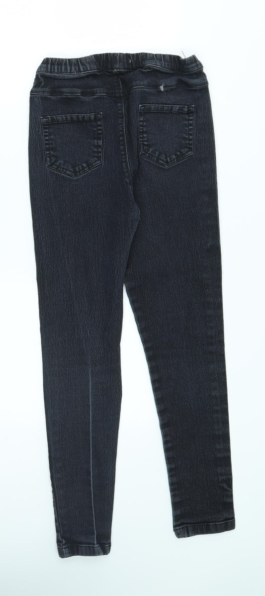 24/7 Womens Grey Jegging Jeans Size 12 L26 in