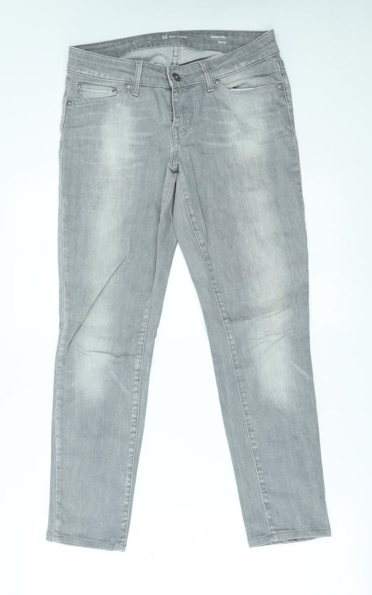 Levi Womens Grey   Skinny Jeans Size 26 in L26 in - modern rise