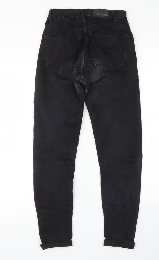 Pull&Bear Womens Black Skinny Jeans Size 6 L25 in