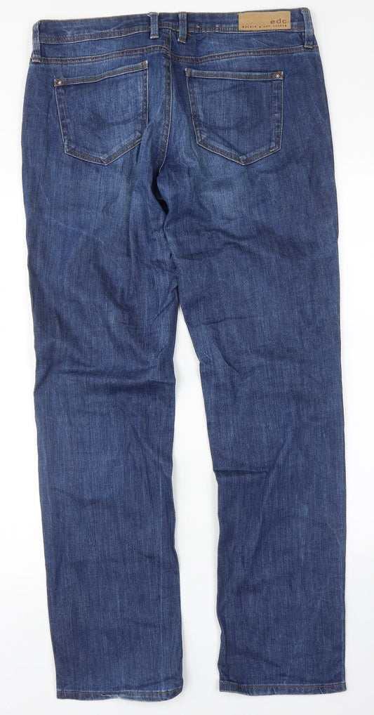 EDC Womens Blue Straight Jeans Size 30 in L30 in