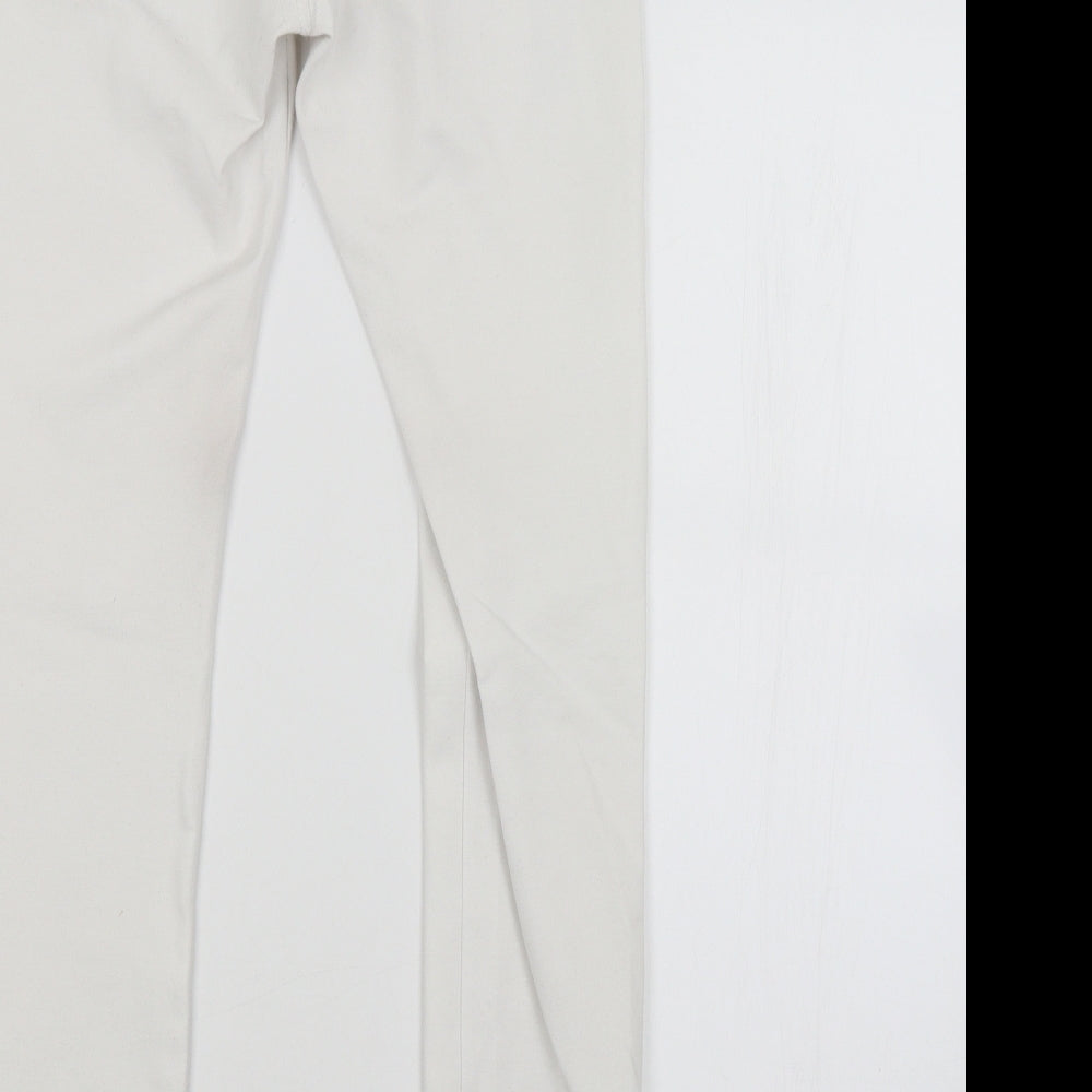 Preworn Womens White Straight Jeans Size L L27 in