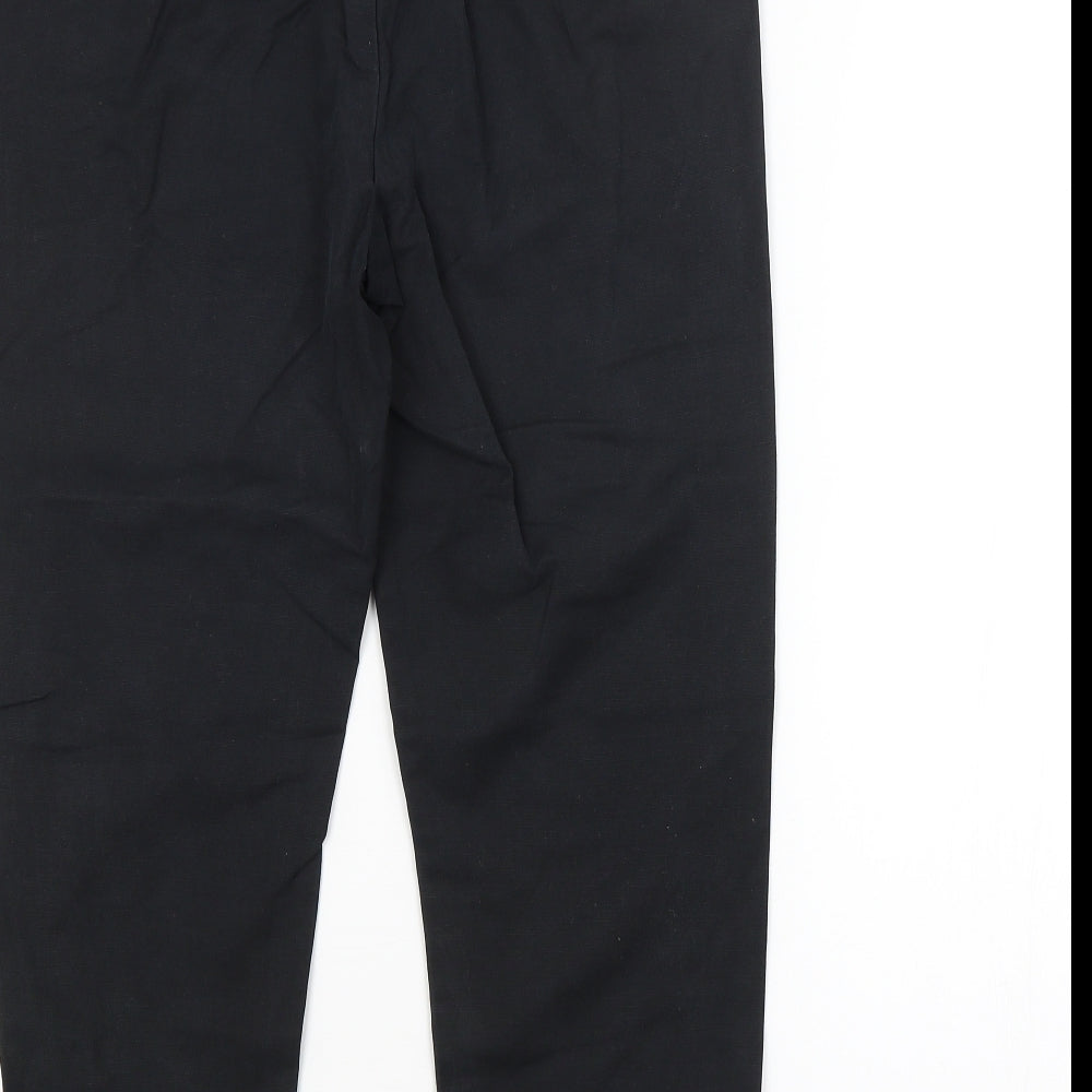M&S Womens Black Trousers Size 14 L24 in