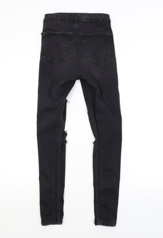 Topshop Womens Grey Skinny Jeans Size 28 in L32 in