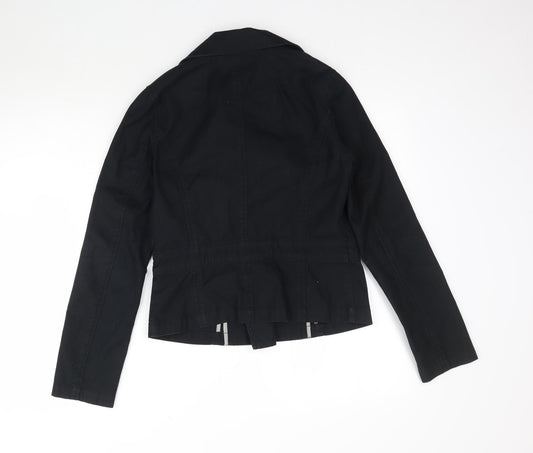 Gap Womens Black Denim Pea Coat Coat Size 10