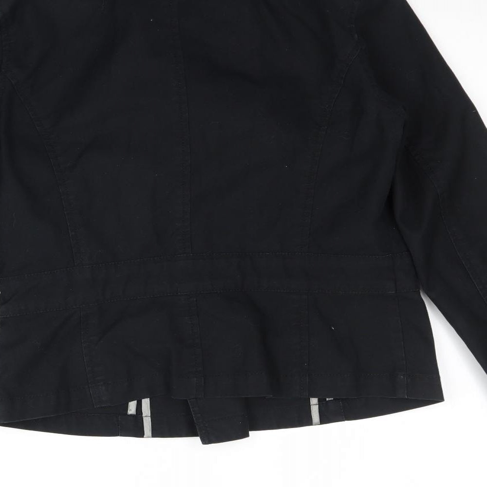 Gap Womens Black Denim Pea Coat Coat Size 10