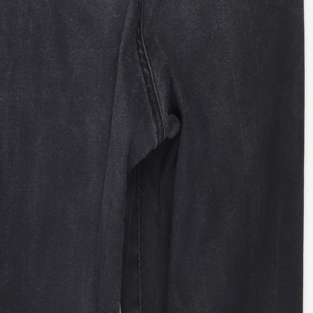 Brand and care label for Denim Co. women’s black denim skinny jeans, size UK 14, 26-inch leg