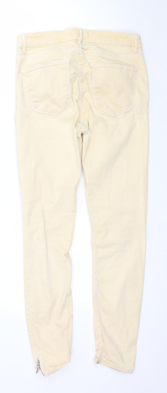 Zara Womens Yellow Denim Jegging Jeans Size 10 L26 in