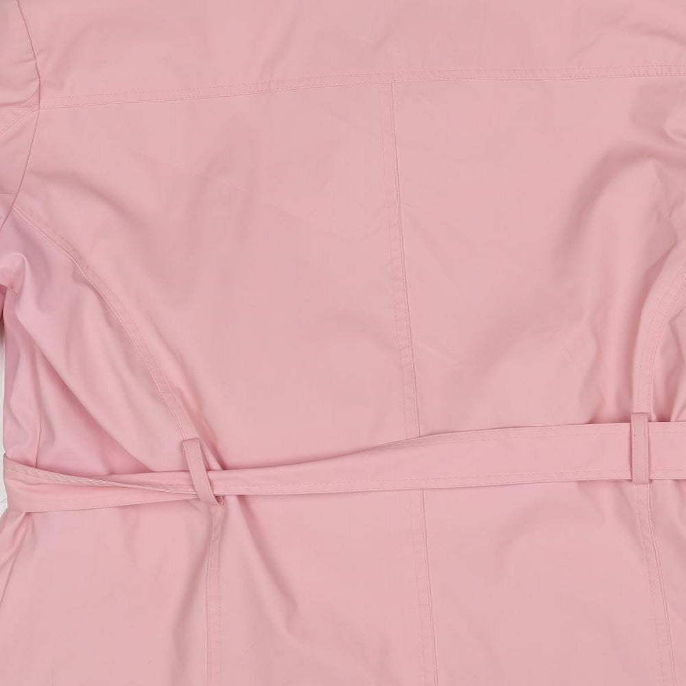 Giacca Womens Pink Overcoat Coat Size XL