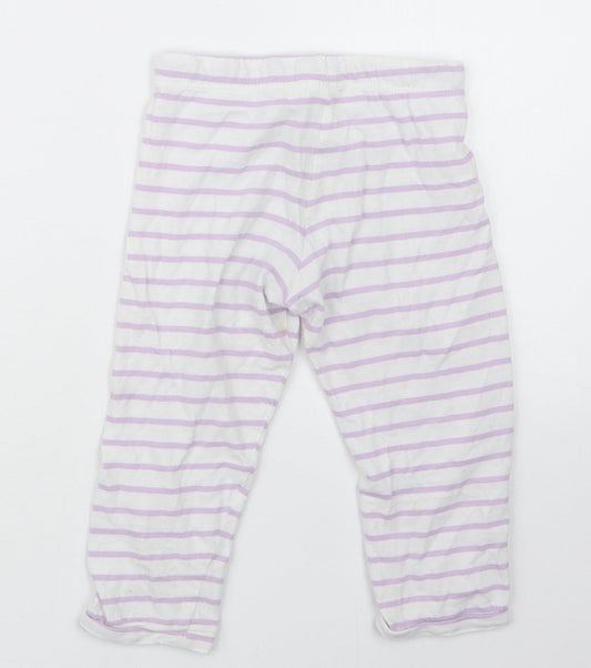 Marks and Spencer Girls Purple Geometric Capri Pyjama Set Size 2-3 Years - Peppa Pig