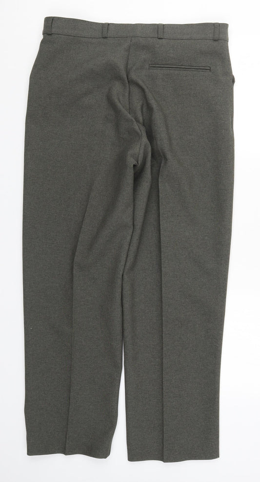 BHS Mens Green Trousers Size 34 L29 in