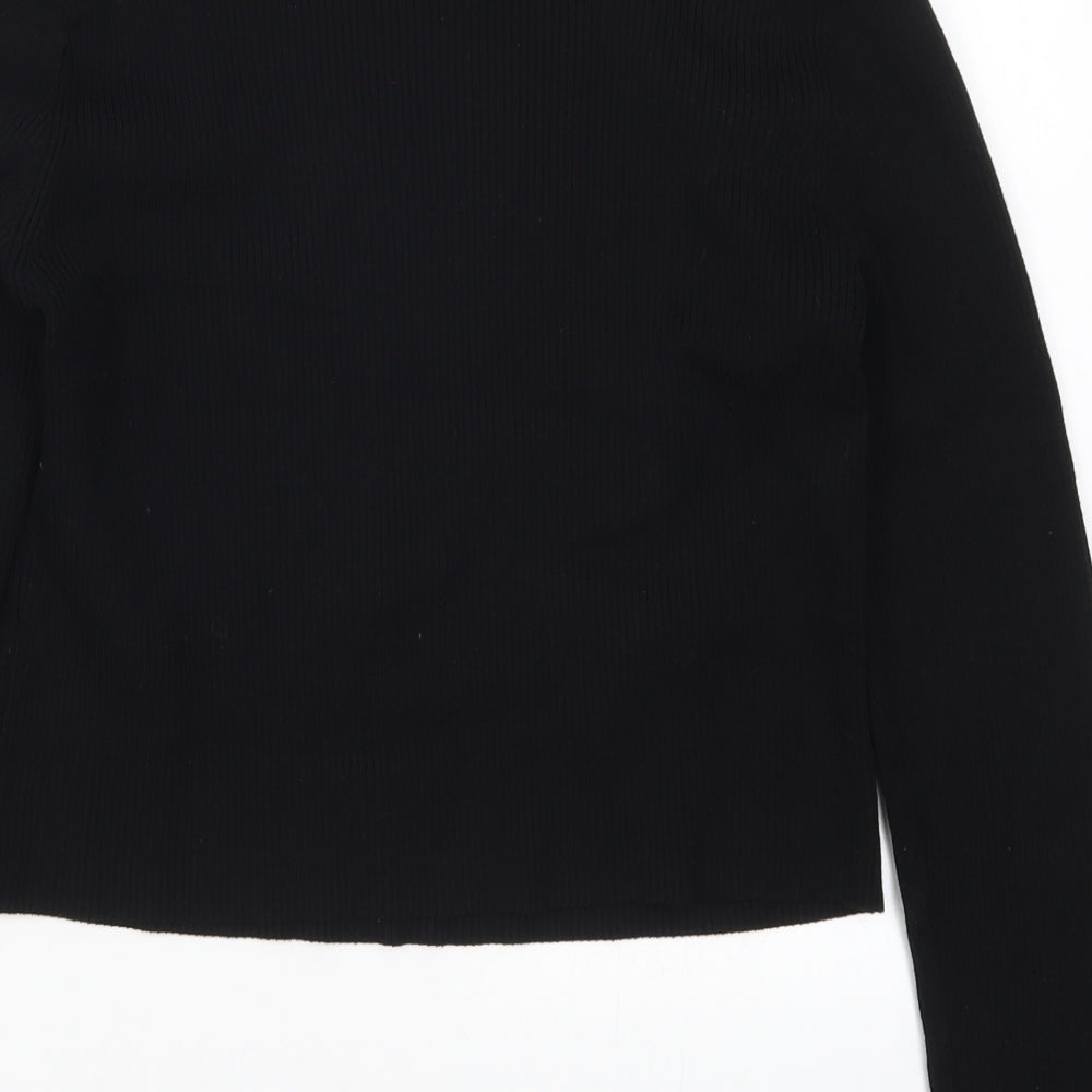 H&M Womens Black Knit Pullover Jumper Size L