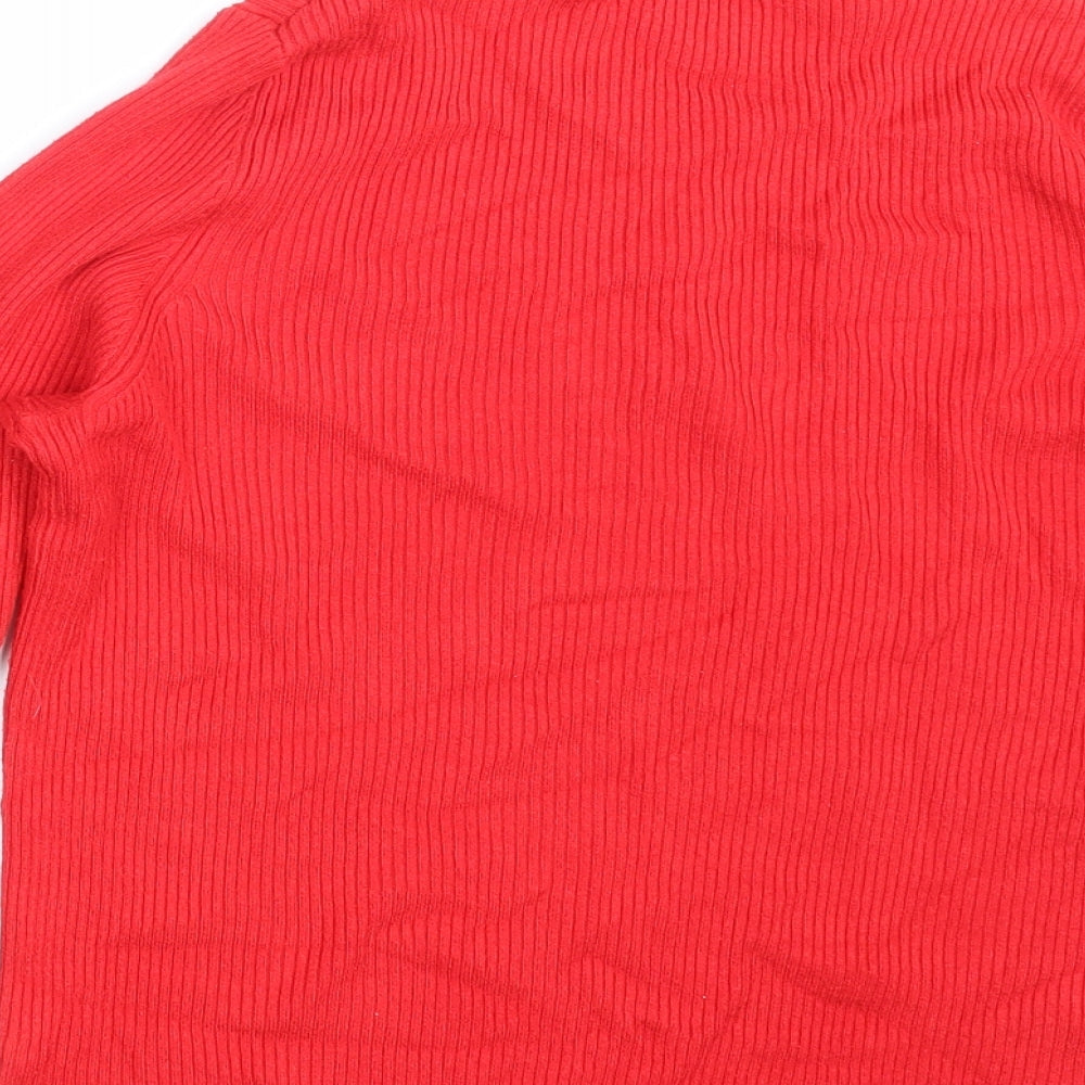 M&S Womens Red Pullover Sweatshirt Size 16