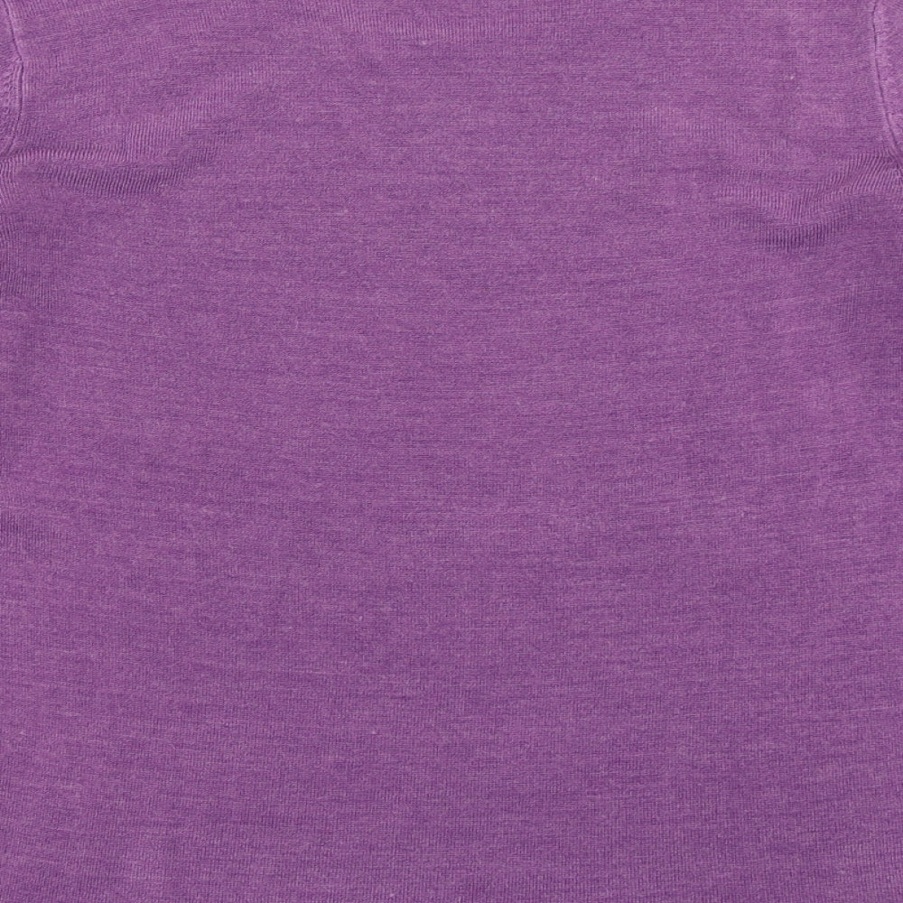 M&Co Womens Purple Knit Pullover Jumper Size 12