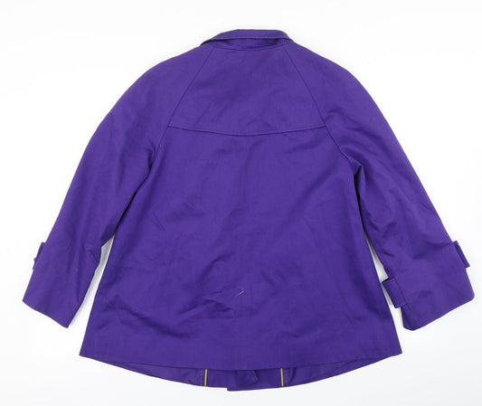 Marks & Spencer Womens Purple Overcoat Coat Size 12