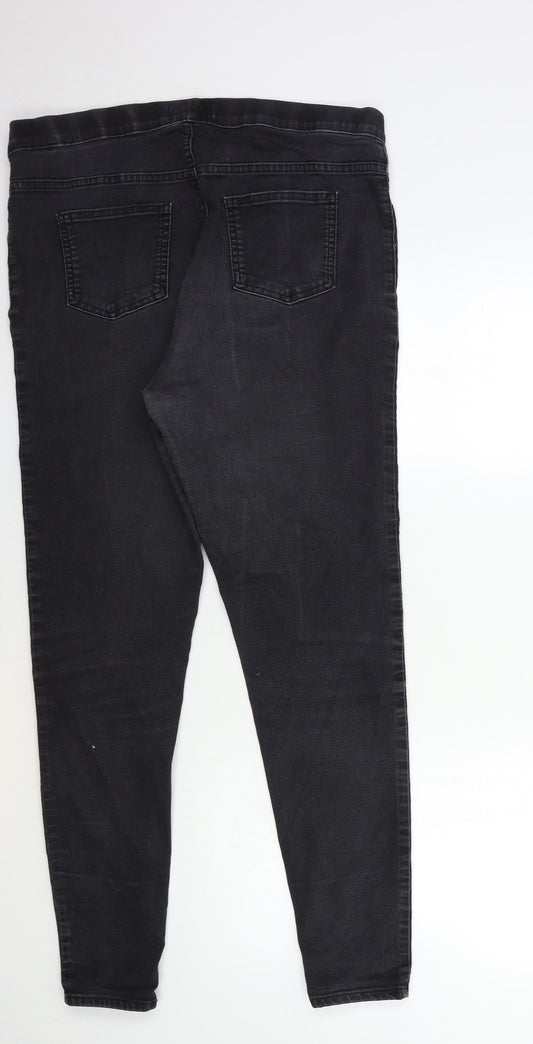 Preworn Womens Black Denim Jegging Jeans Size 34 in L29 in