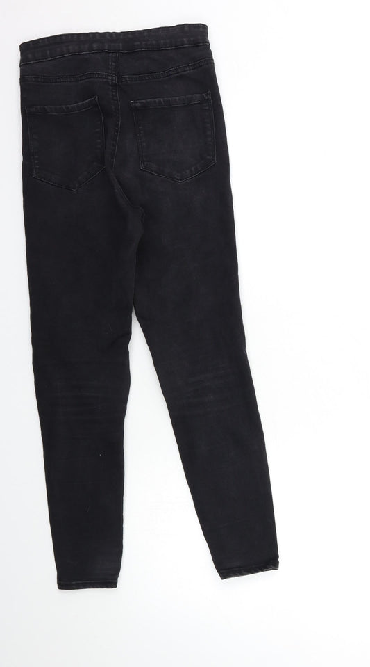 Denim & Co. Womens Black Denim Skinny Jeans Size 10 L26 in