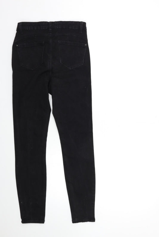 Denim & Co. Womens Black Denim Skinny Jeans Size 10 L27 in