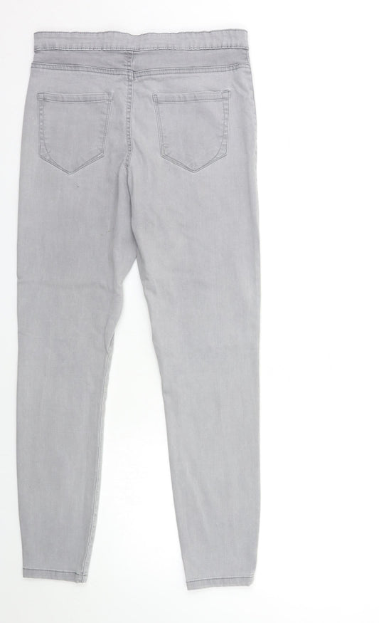 Denim & Co. Womens Grey Denim Leggings Size 10 L27 in