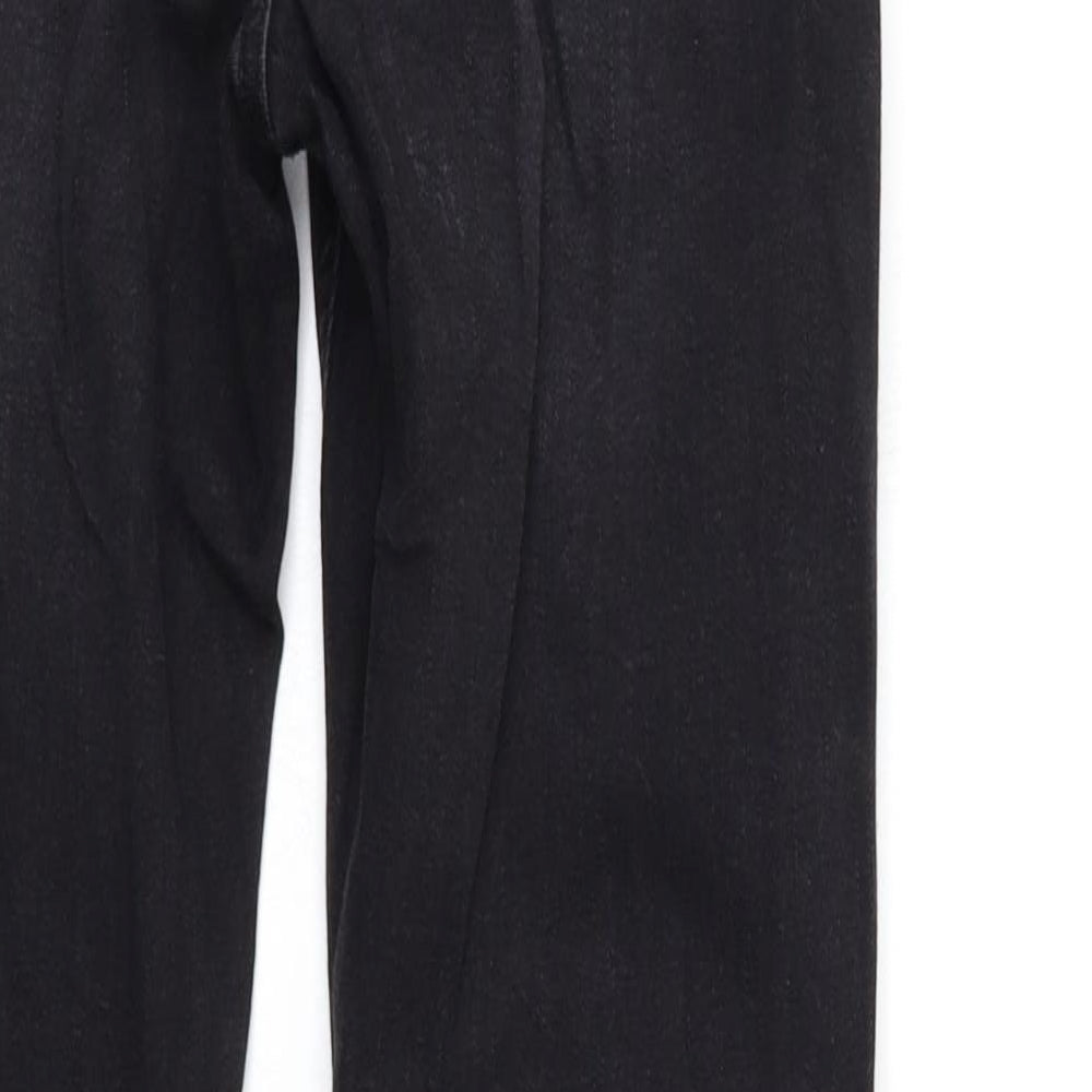 Brand and care label for Denim & Co. women’s black denim skinny jeans, size UK 6, 29-inch leg