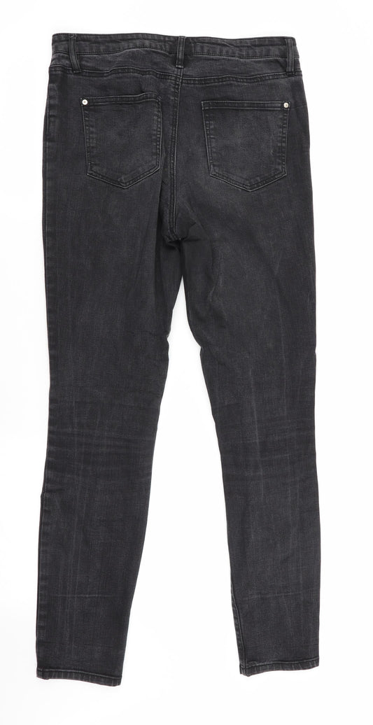 Warehouse Womens Black Skinny Jeans Size 10 L29 in