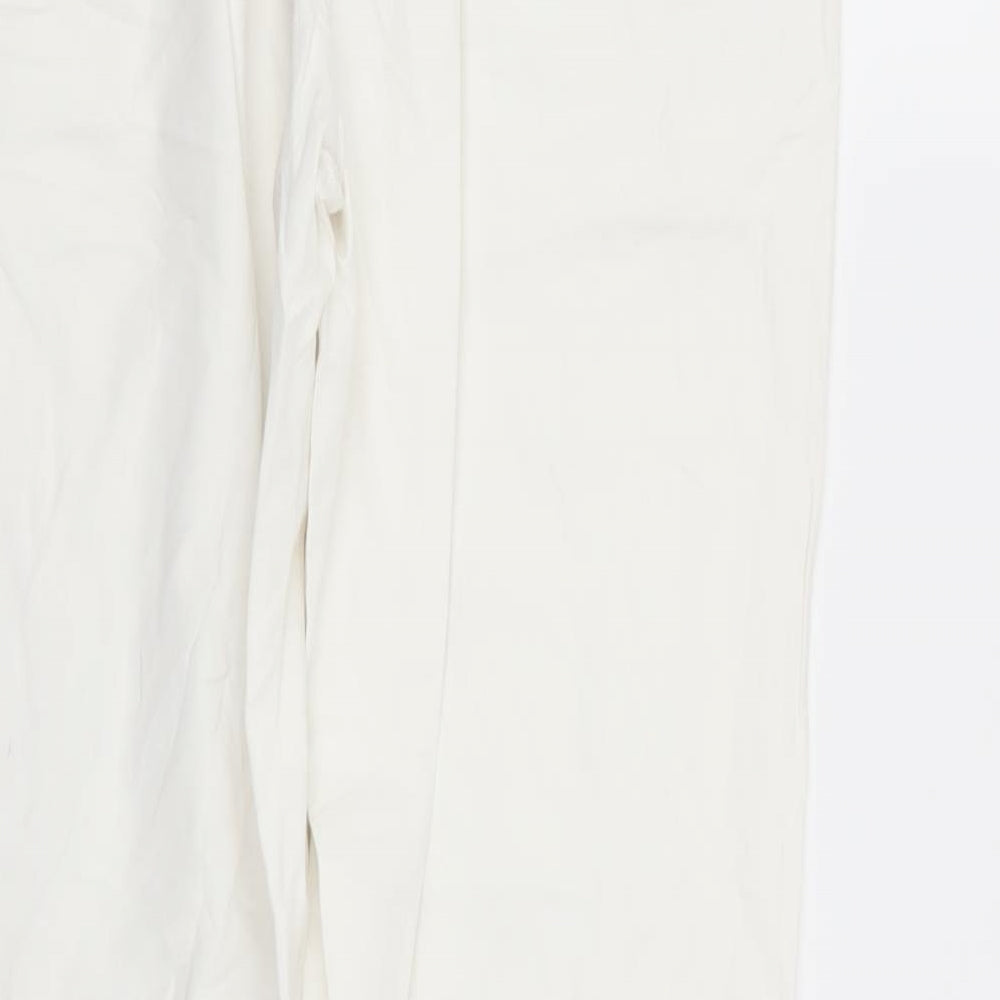 camaieu Womens White Trousers Size 28 in L27 in
