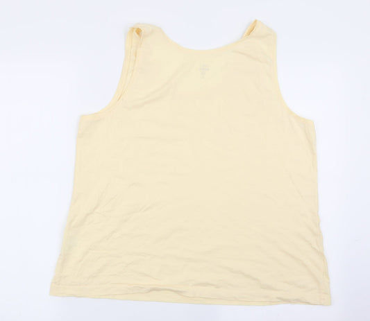 The Basics Womens Yellow Basic Tank Size XL