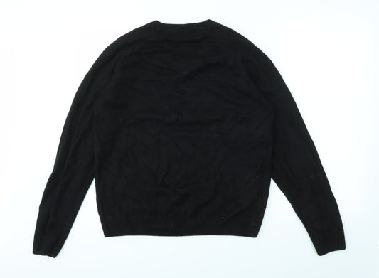W&B Mens Black Pullover Sweatshirt Size M